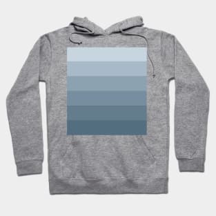 Stripes - Gradient - Dark to Light cold blue teal turquoise Hoodie